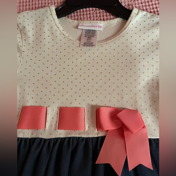 Bonnie Jean Girls' Pink and Blue Pumpkin Dress - Picture 4 of 8